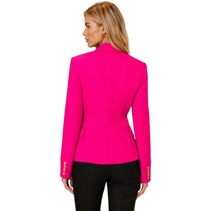 BALMAIN - giacca doppiopetto fucsia