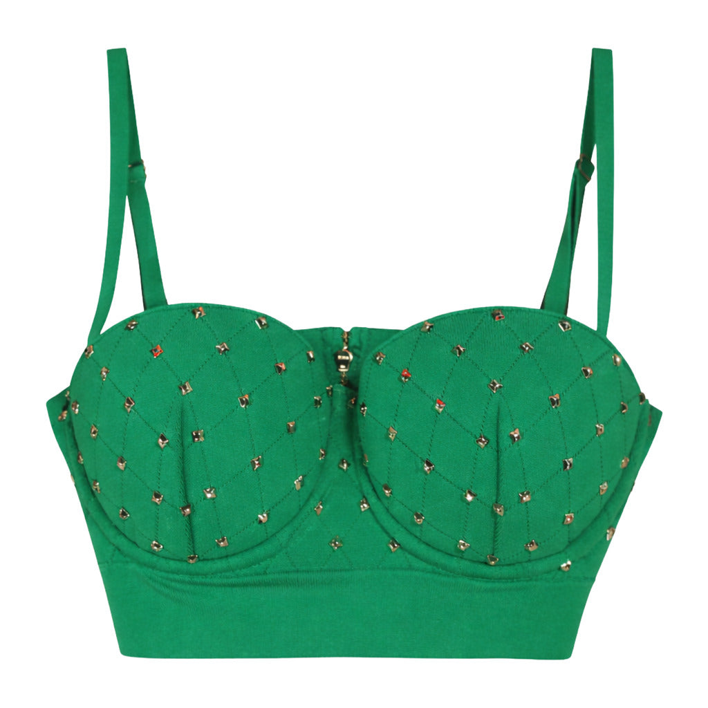 ELISABETTA FRANCHI - Top borchiato