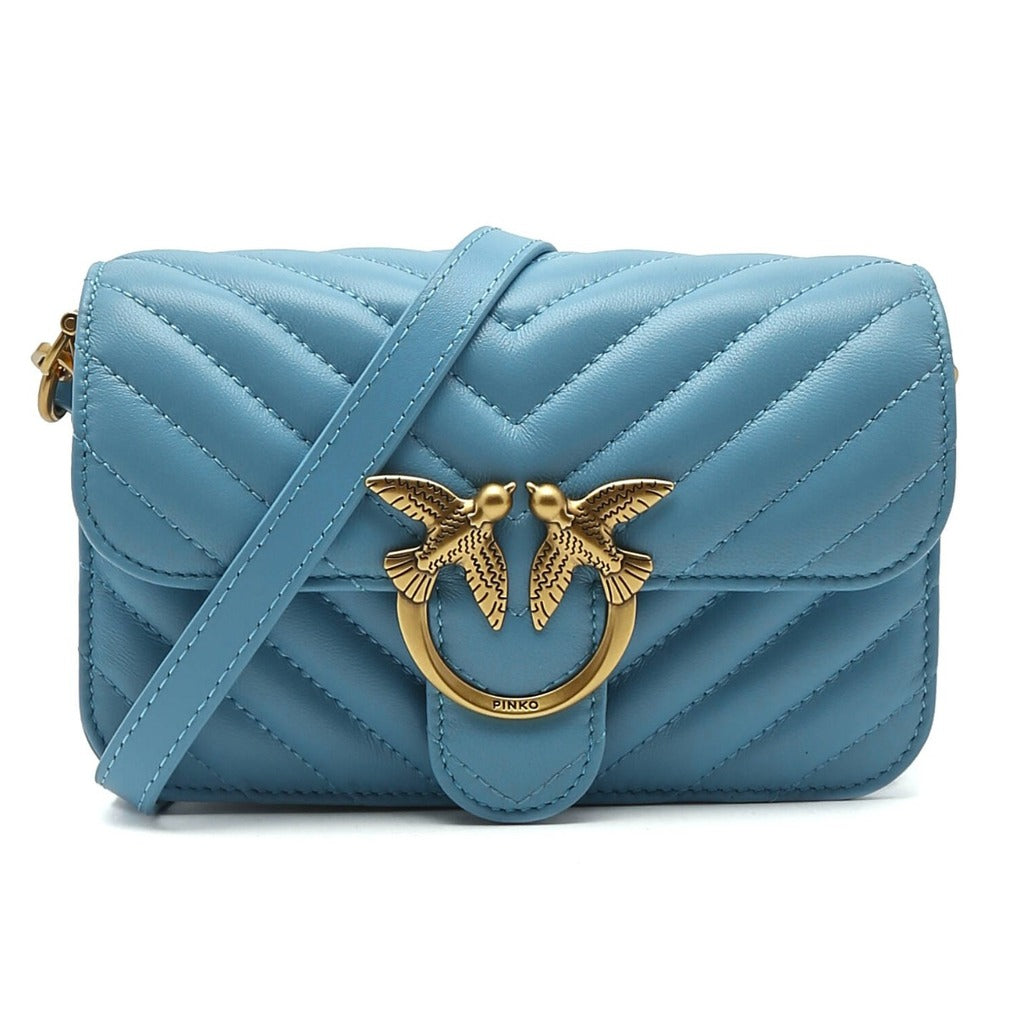 PINKO - love bell mini nappa chevron